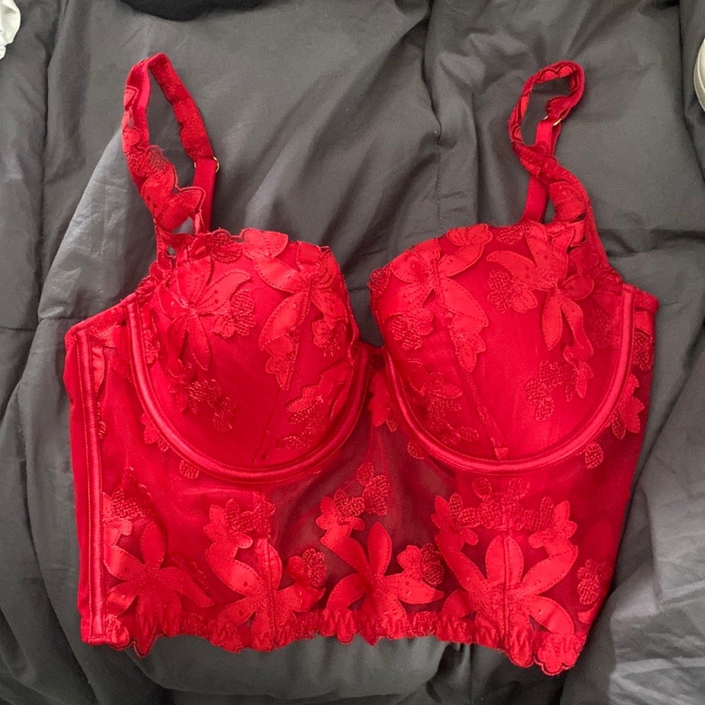 Victorias Secret Red Lace Corset